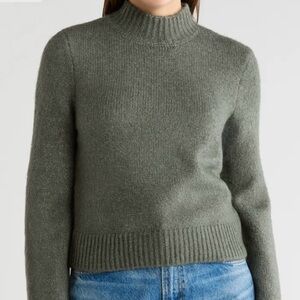 French Connection Dark Green Crew Neck Sweater. Like new!